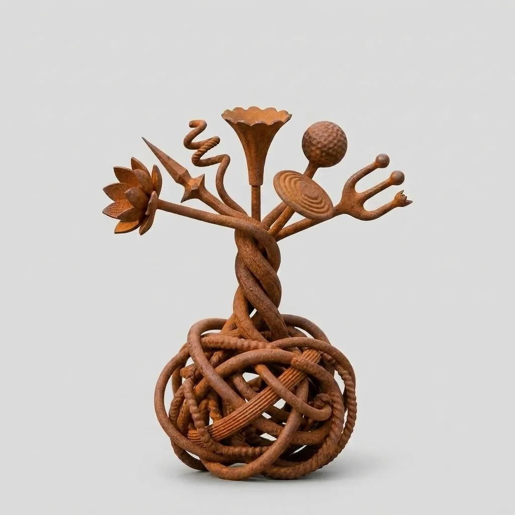 Rust Tangle Curio, studio view