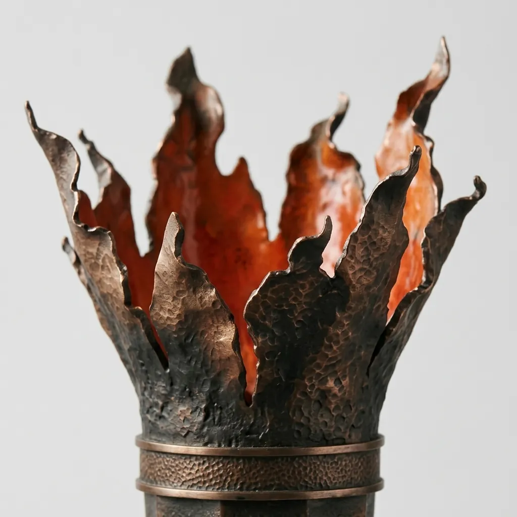 Torch Bloom Vase, close-up detail
