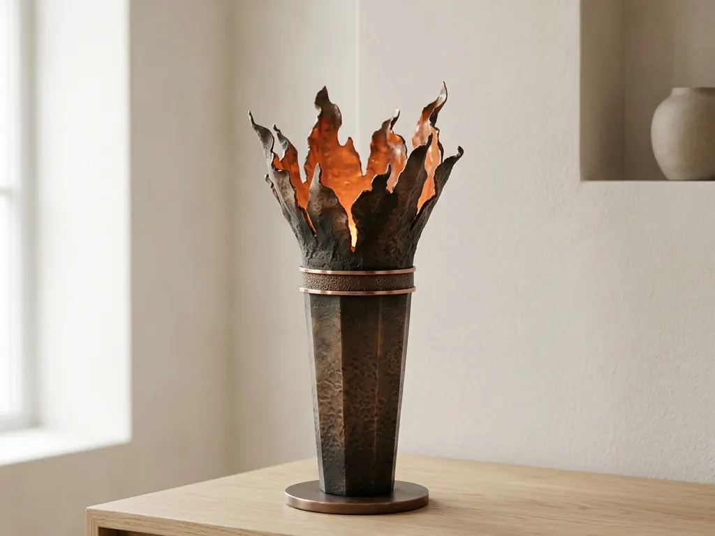 Torch Bloom Vase, styled in a room