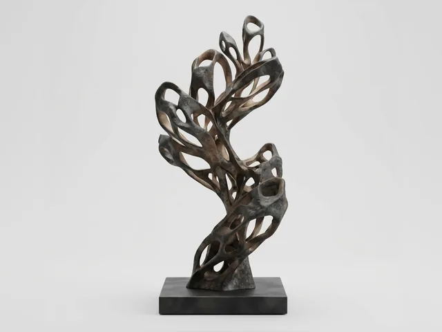 Coral Sculpture Floor Lamp, 3D print design, studio view