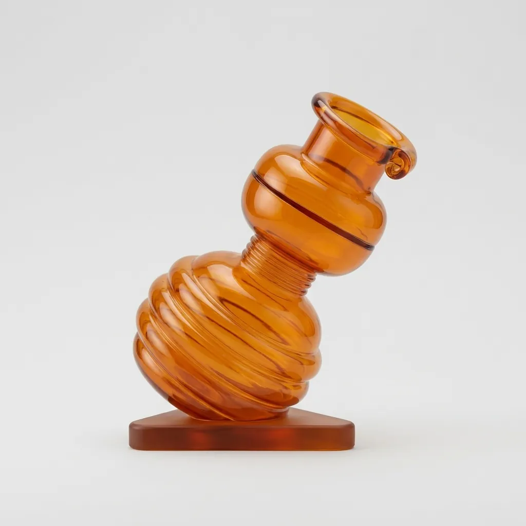 Amber Figure-Eight Vase, studio view