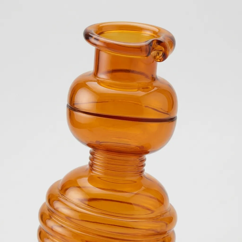Amber Figure-Eight Vase, close-up detail