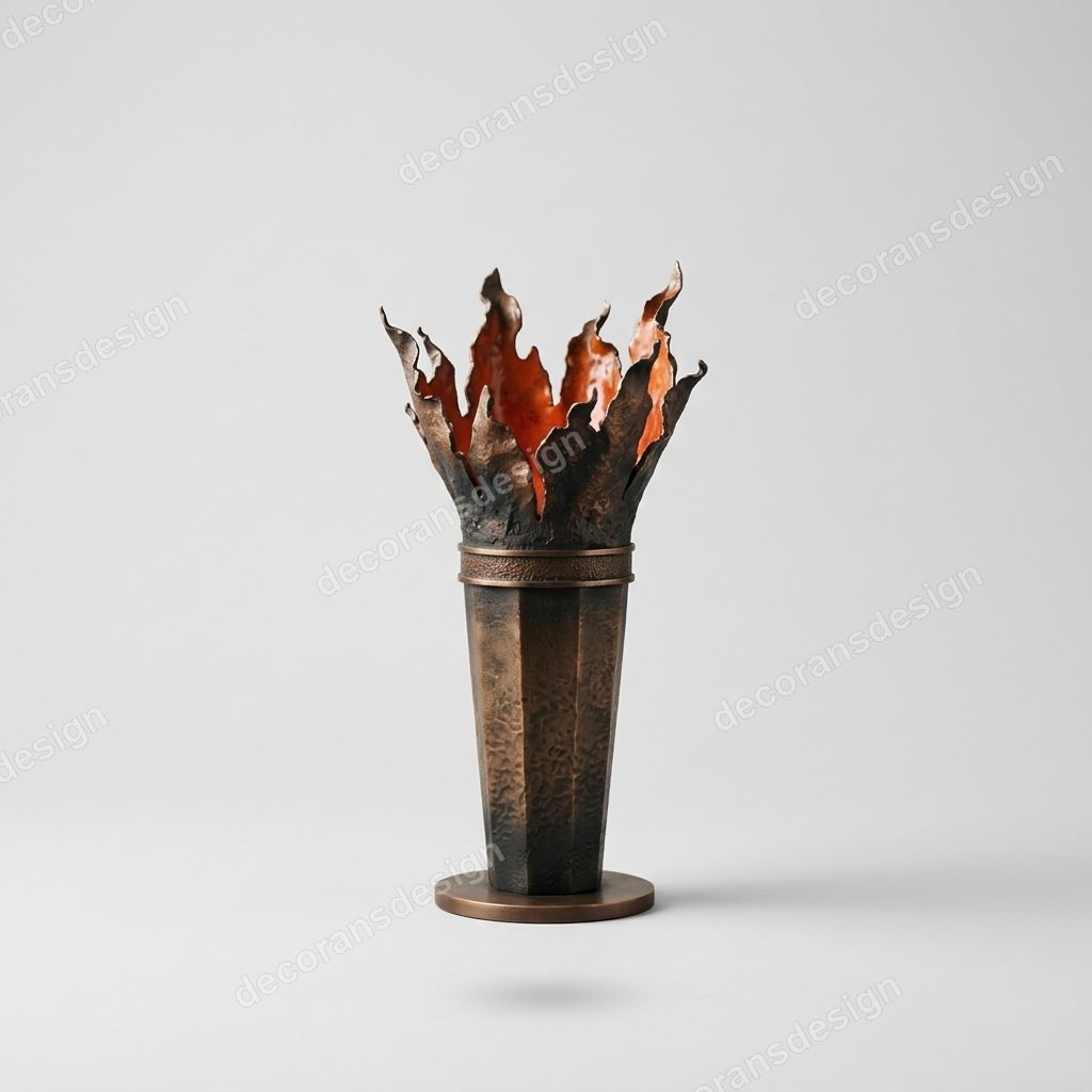 Torch Bloom Vase, 3D print design, studio view