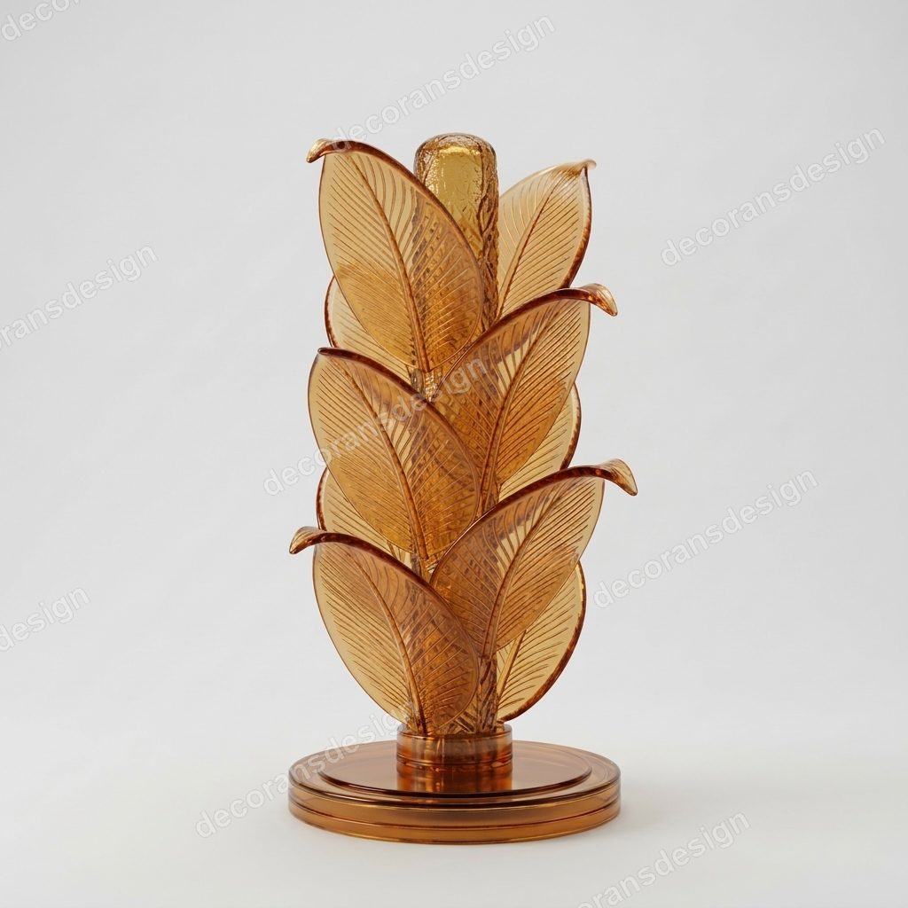 Amber Leaf Floor Lamp, 3D print design, studio view