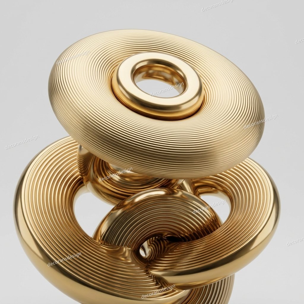 Interlocking Gold Ring Curio, close-up detail