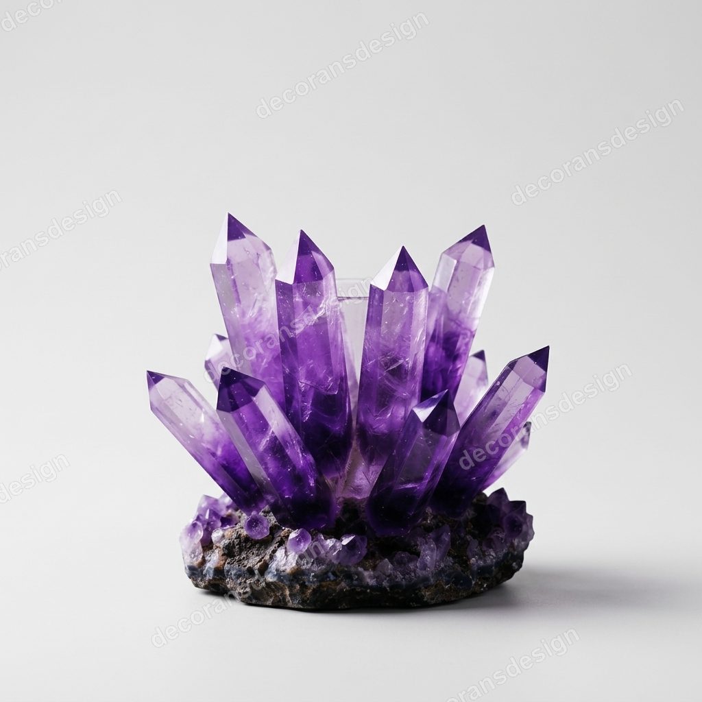Amethyst Candle Holder, 3D print design, studio view