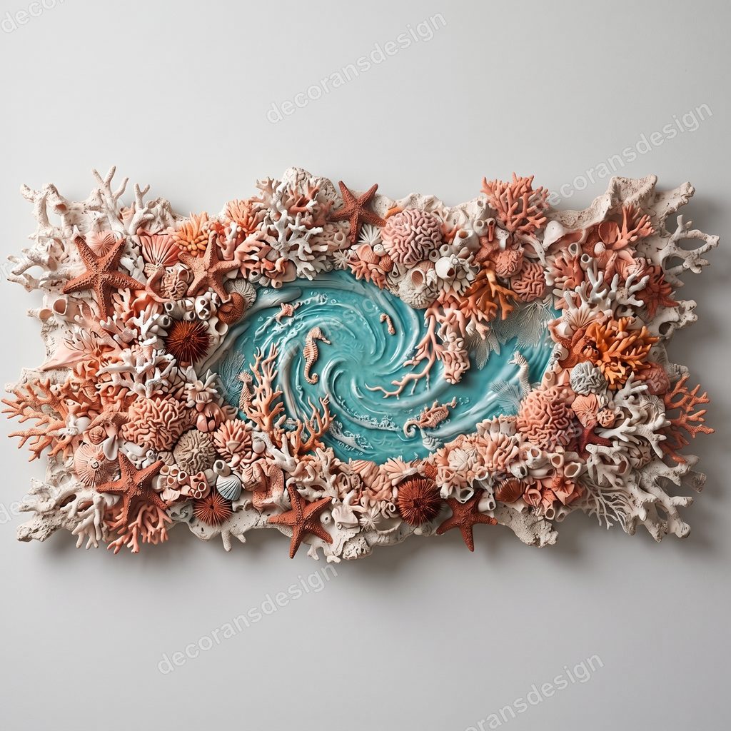 Coral Reef Wave Relief, 3D print design, studio view