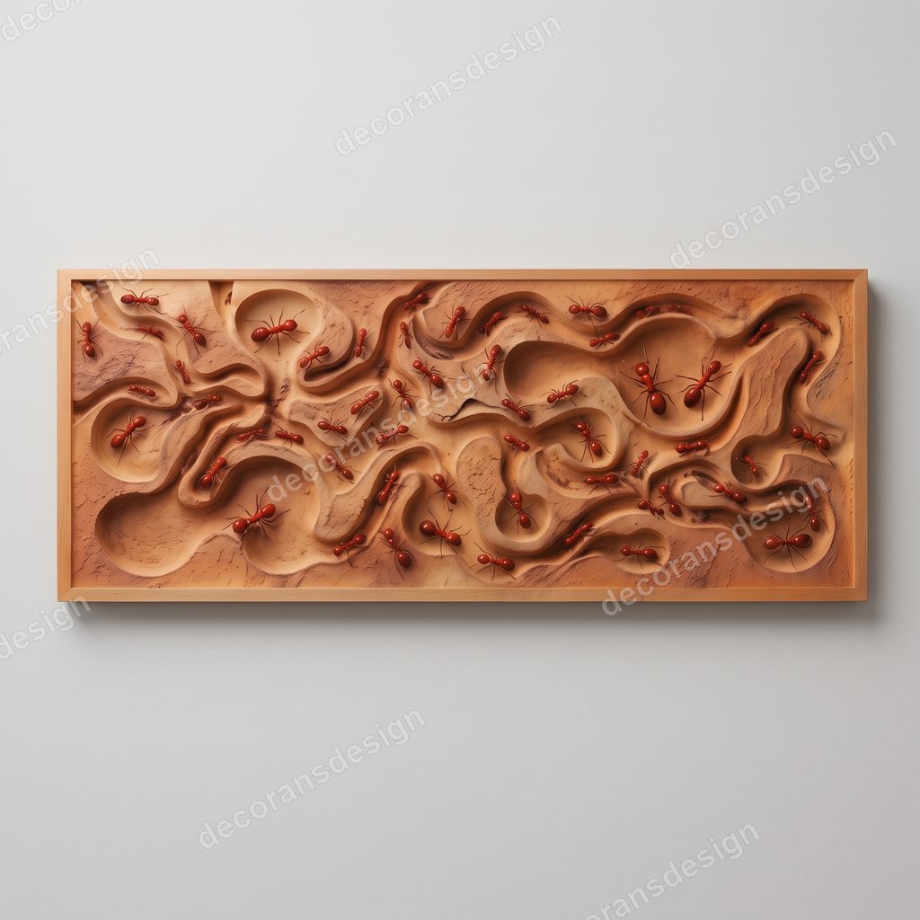 Ant Colony Wall Panel, 3D print design, studio view