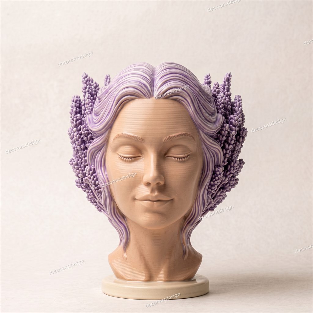 Lavender Muse Bust, design file, studio view
